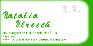 natalia ulreich business card
